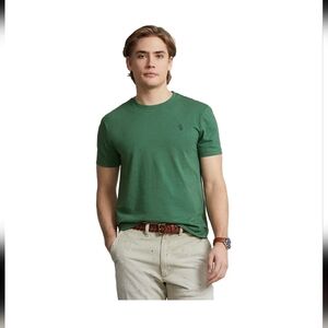 Ralph Lauren Men's Tee Classic Crew Neck Green T-Shirt Embroidered Size Medium